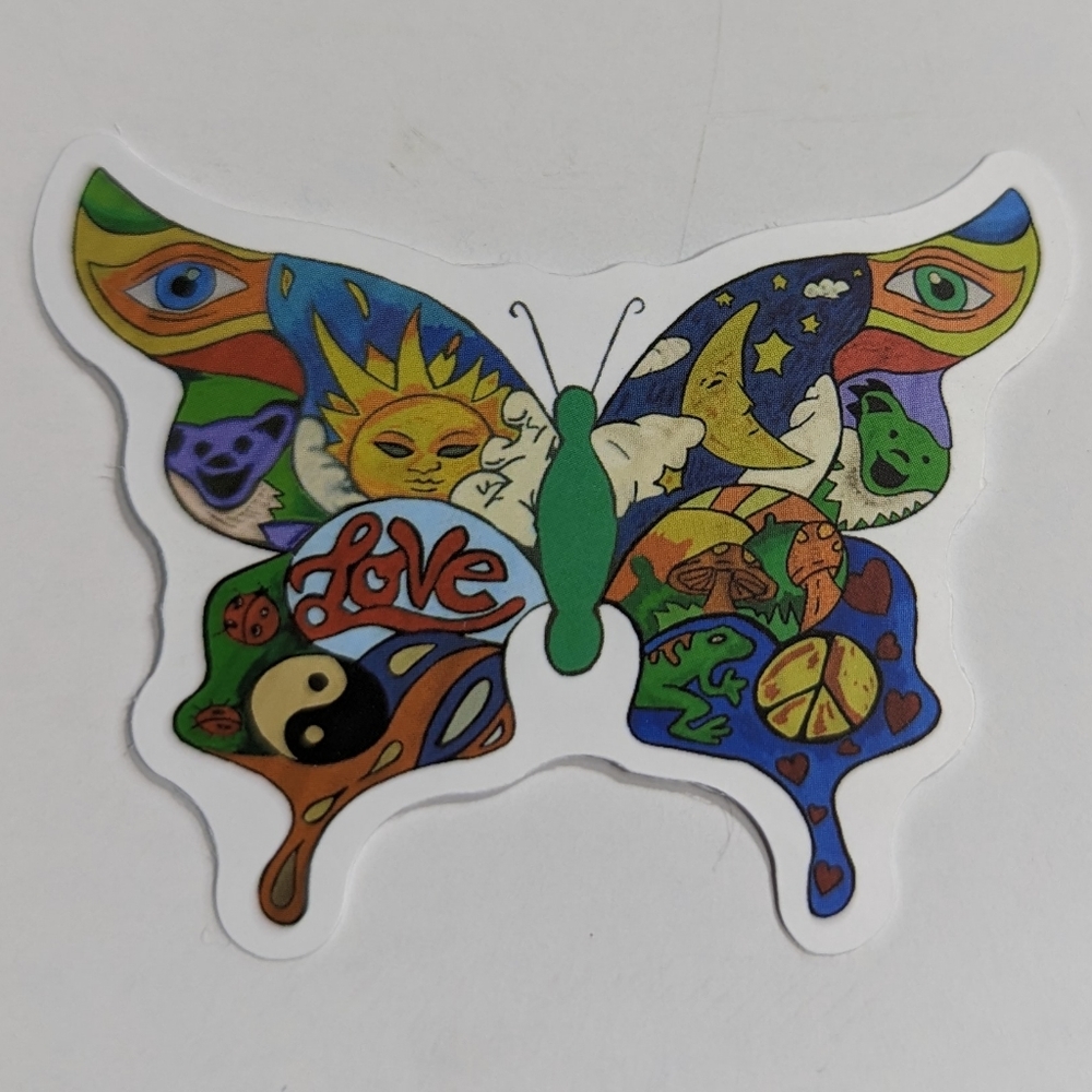 Psychedelic Butterfly Sticker